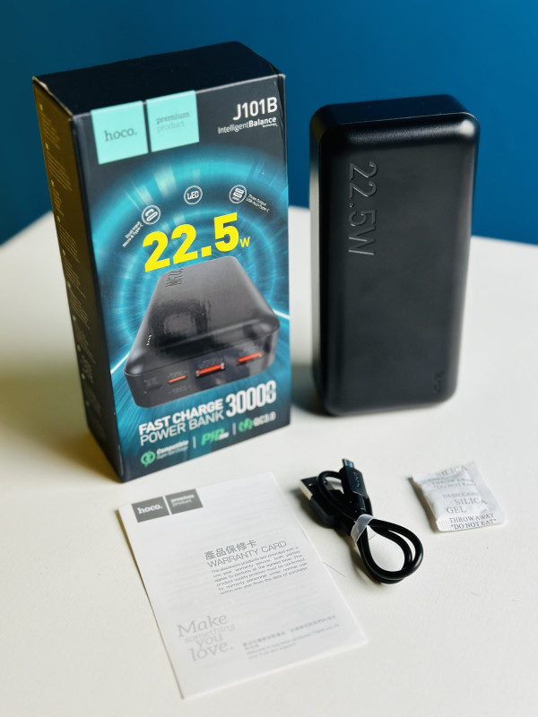 Hoco J101B 22.5W 30000MAH Dual Port Fast Charging Power Bank