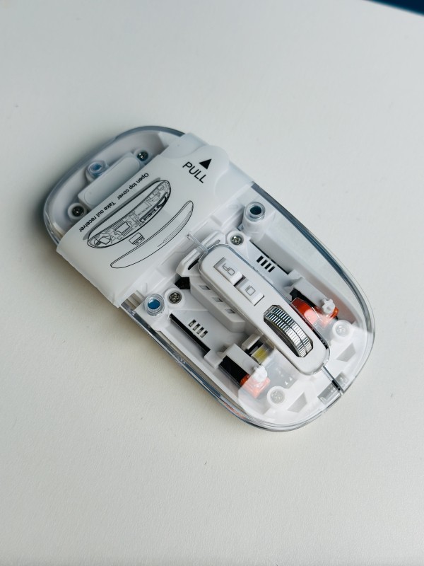Transparent Crystal 2.4G + Bluetooth Magnetic Wireless Mouse WM30