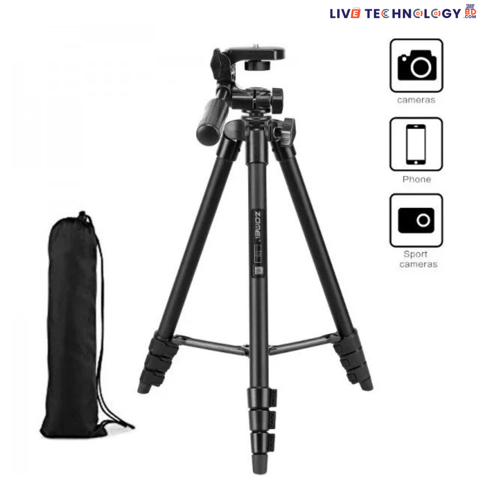 Zomei T120 Mobile & DSLR Tripod-Professional Series (Without Mobile Holder