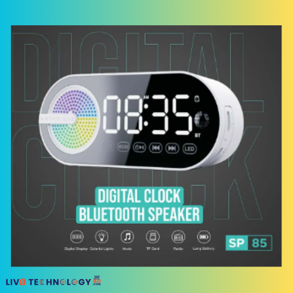 Geeoo SP-85 Alarm Clock With Bluetooth Speaker