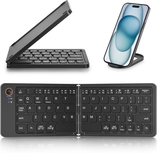 Folding Pocket Bluetooth Rechargeable Keyboard