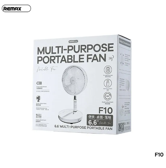 Remax F10 6.6-Inch Multi-Purpose Portable Fan With Remote