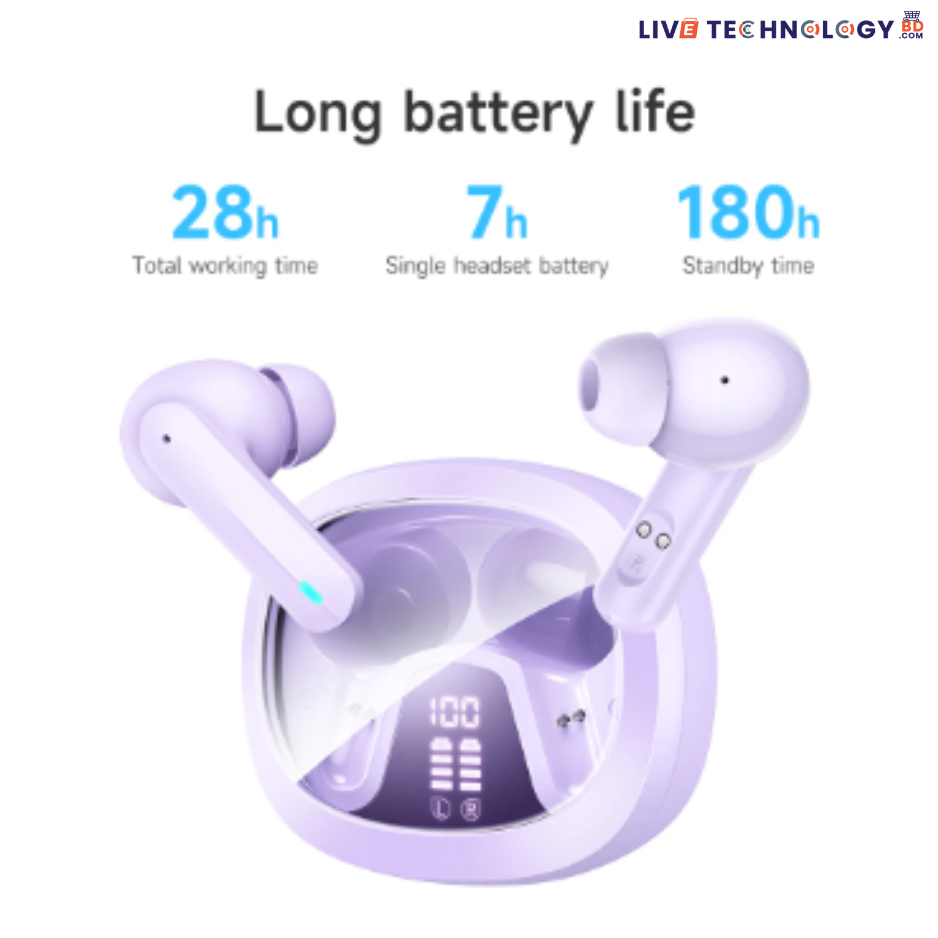 Hoco EQ6 TWS Wireless Earphones – Purple Color