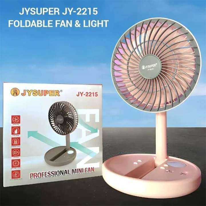JY 2215 Rechargeable fan with light